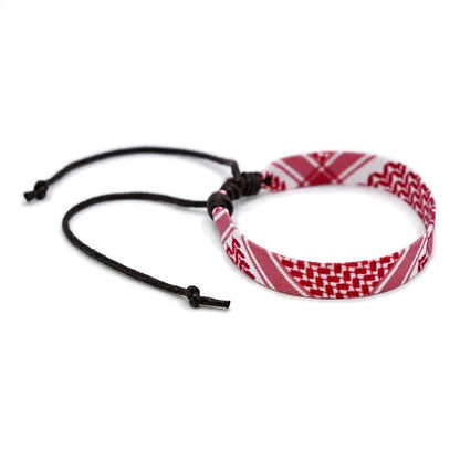 Geometric Polka Dot Palestine Bracelet – Multicolor Woven Arabic Style Jewelry