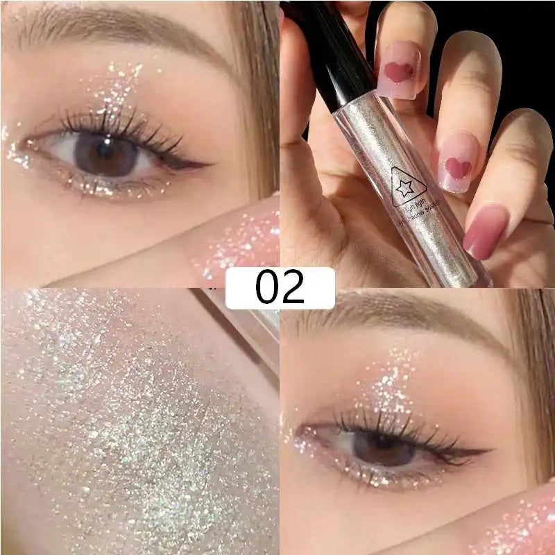 Liquid Glitter Eyeliner Eyeshadow Shiny Metallic Eyeliner Pen Diamond Shimmer Waterproof Eye Beauty Party Women Makeup Wholesale