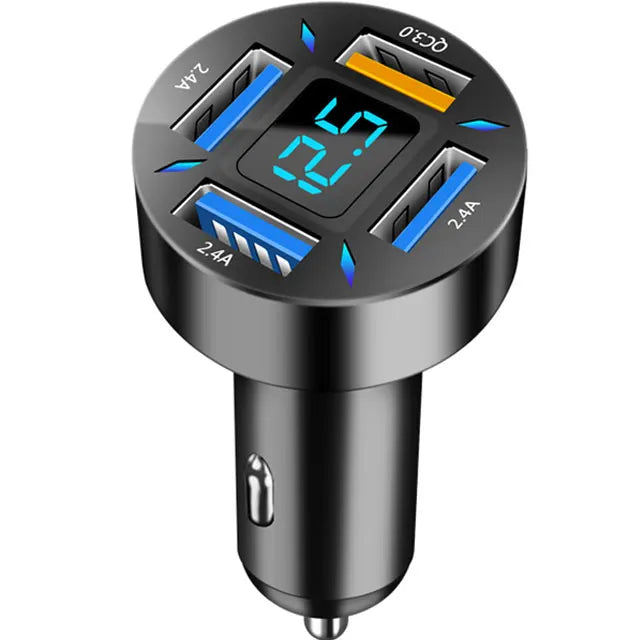 150W 5-Port Car Charger Fast Charging PD QC3.0 USB C Adapter