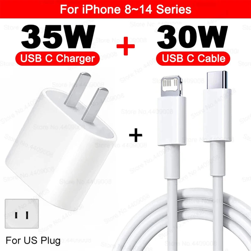 شاحن لاسلكي مغناطيسي سريع PD بقوة 35 وات لجهاز iPhone
