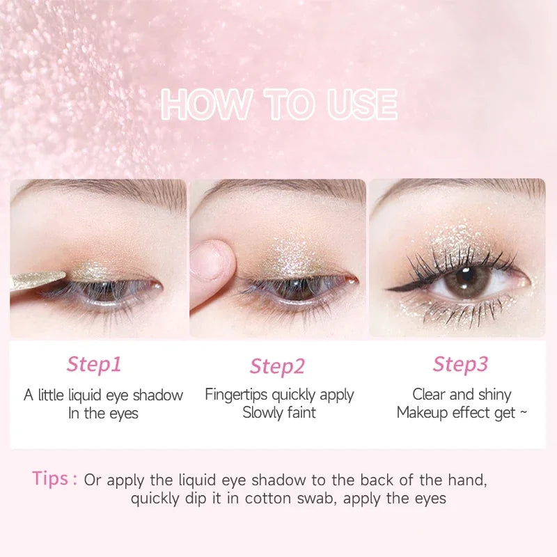 Liquid Glitter Eyeliner Eyeshadow Shiny Metallic Eyeliner Pen Diamond Shimmer Waterproof Eye Beauty Party Women Makeup Wholesale