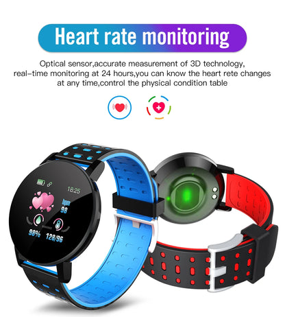 OPUYYM 119S Smartwatch – Bluetooth Fitness Tracker for Men and Women