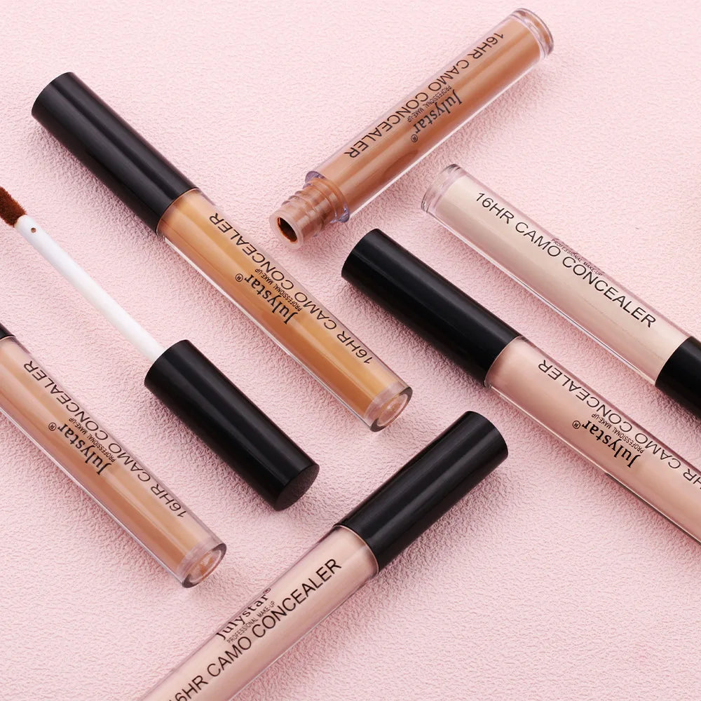 Julystar 6 Color Concealer Waterproof Portable Concealer Speckle Tattoo Cover Up Skin Liquid Foundation 16 Hr Lasting Cosmetics