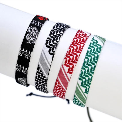 Geometric Polka Dot Palestine Bracelet – Multicolor Woven Arabic Style Jewelry