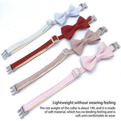 Adjustable Cat Collar with Bow Tie