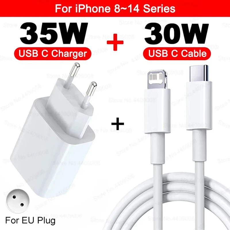 شاحن لاسلكي مغناطيسي سريع PD بقوة 35 وات لجهاز iPhone