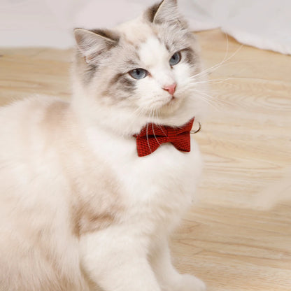 Adjustable Cat Collar with Bow Tie