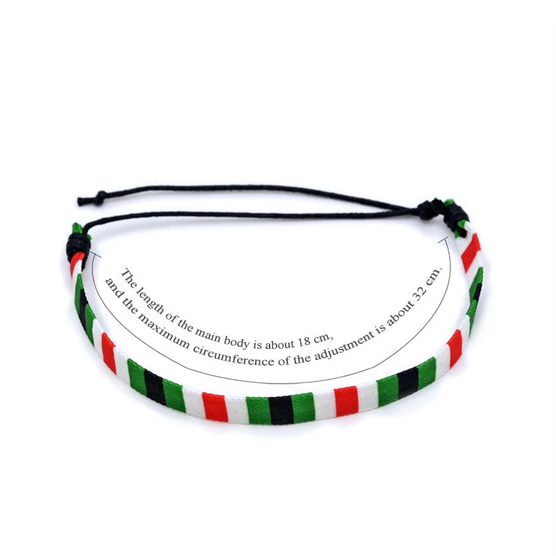 Geometric Polka Dot Palestine Bracelet – Multicolor Woven Arabic Style Jewelry