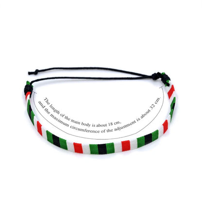 Geometric Polka Dot Palestine Bracelet – Multicolor Woven Arabic Style Jewelry