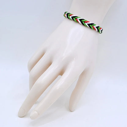 Geometric Polka Dot Palestine Bracelet – Multicolor Woven Arabic Style Jewelry