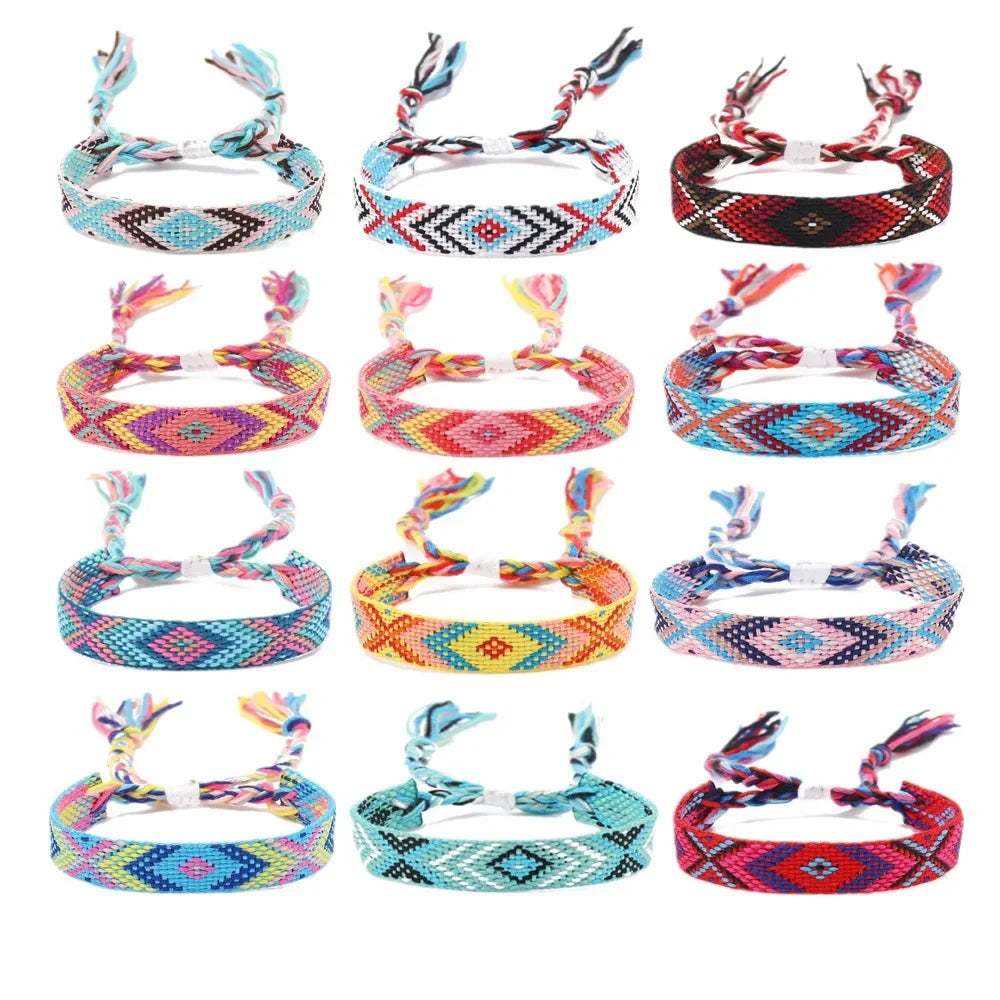 Boho Colorful Woven Friendship Bracelet – Nepalese Style 🌈✨