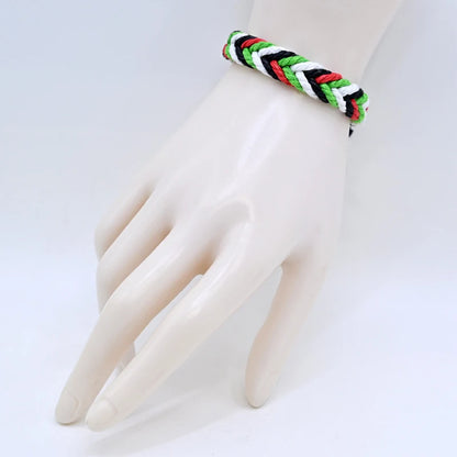 Geometric Polka Dot Palestine Bracelet – Multicolor Woven Arabic Style Jewelry
