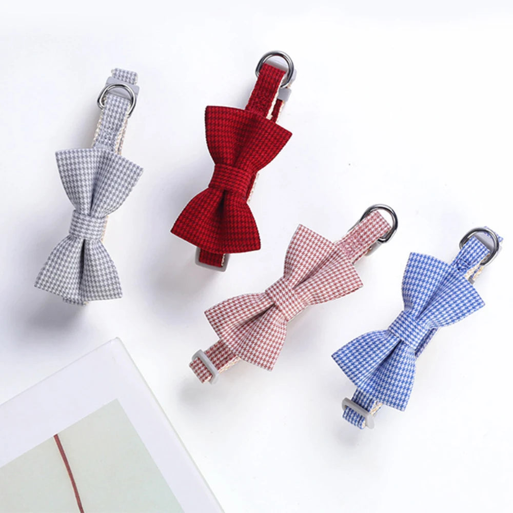 Adjustable Cat Collar with Bow Tie