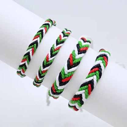 Geometric Polka Dot Palestine Bracelet – Multicolor Woven Arabic Style Jewelry