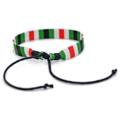 Geometric Polka Dot Palestine Bracelet – Multicolor Woven Arabic Style Jewelry
