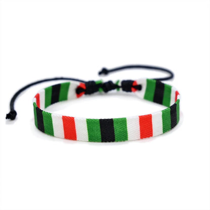 Geometric Polka Dot Palestine Bracelet – Multicolor Woven Arabic Style Jewelry