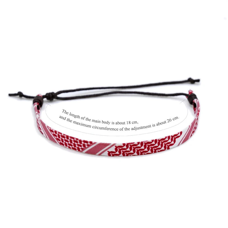 Geometric Polka Dot Palestine Bracelet – Multicolor Woven Arabic Style Jewelry