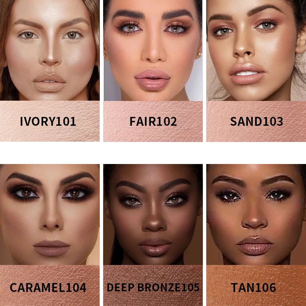 Julystar 6 Color Concealer Waterproof Portable Concealer Speckle Tattoo Cover Up Skin Liquid Foundation 16 Hr Lasting Cosmetics