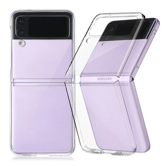 حافظ شفاف رفيع للغاية من البولي كربونات لهاتف Samsung Galaxy Z Flip Series