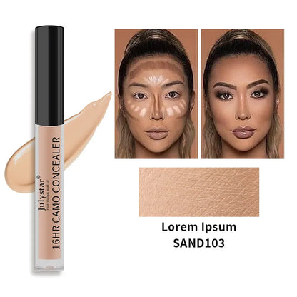 Julystar 6 Color Concealer Waterproof Portable Concealer Speckle Tattoo Cover Up Skin Liquid Foundation 16 Hr Lasting Cosmetics