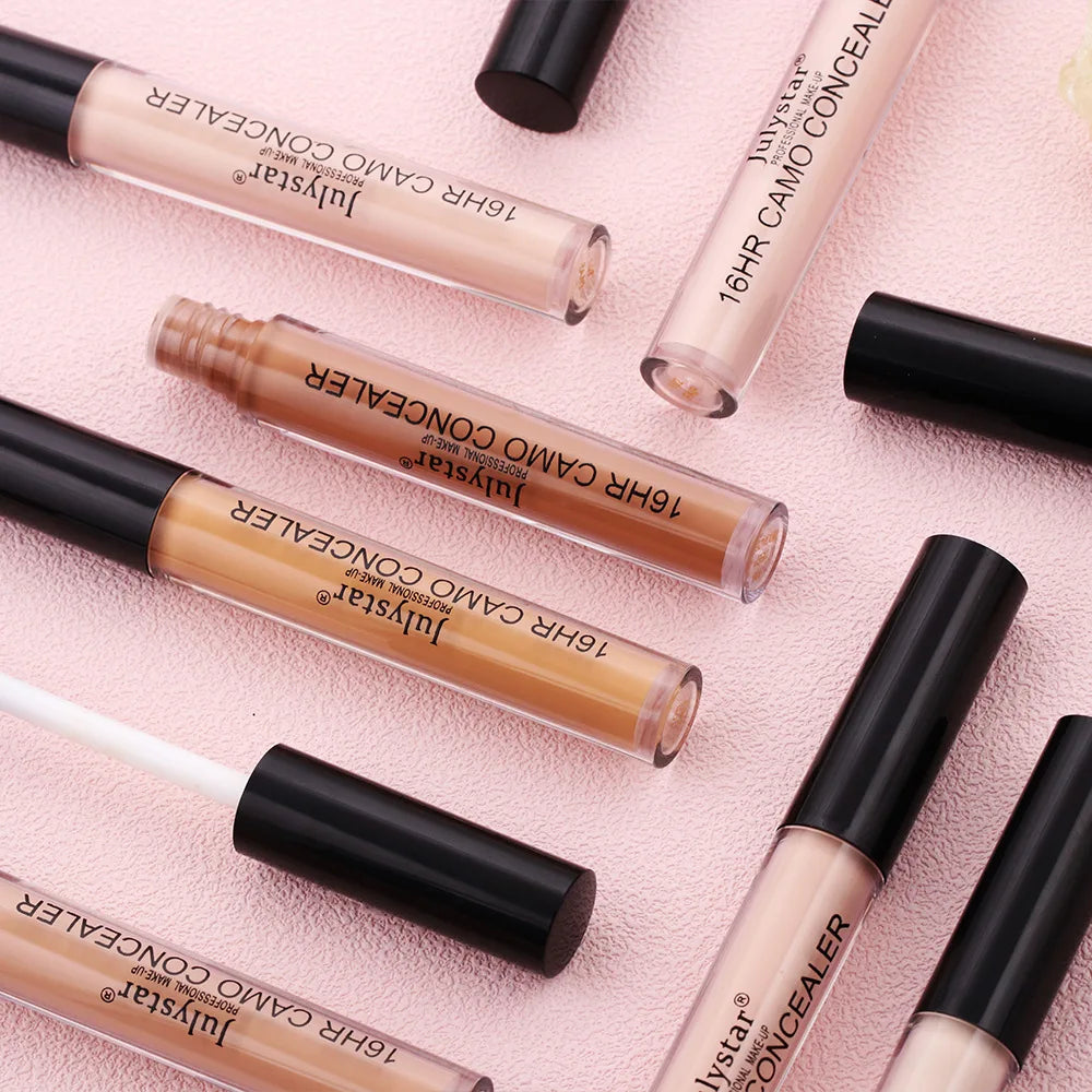 Julystar 6 Color Concealer Waterproof Portable Concealer Speckle Tattoo Cover Up Skin Liquid Foundation 16 Hr Lasting Cosmetics