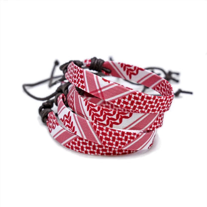 Geometric Polka Dot Palestine Bracelet – Multicolor Woven Arabic Style Jewelry