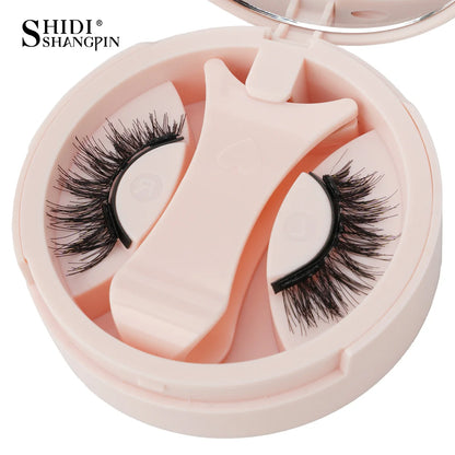 Magnetic Eyelashes 1/2 Pairs Handmade 3D Mink Lashes Reusable False Eyelashes Set Natural Long Fake Eyelash Makeup Tweezers Tool