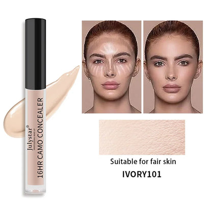 Julystar 6 Color Concealer Waterproof Portable Concealer Speckle Tattoo Cover Up Skin Liquid Foundation 16 Hr Lasting Cosmetics