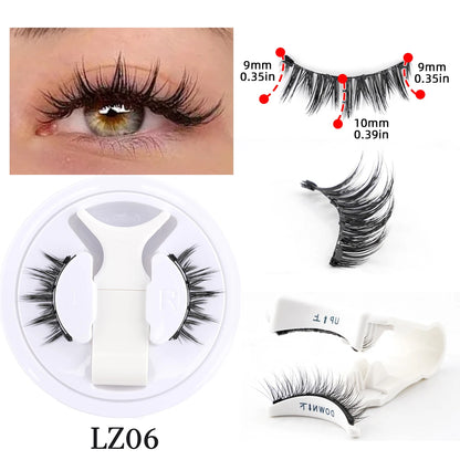 Magnetic Eyelashes 1/2 Pairs Handmade 3D Mink Lashes Reusable False Eyelashes Set Natural Long Fake Eyelash Makeup Tweezers Tool