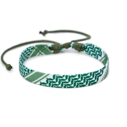 Geometric Polka Dot Palestine Bracelet – Multicolor Woven Arabic Style Jewelry