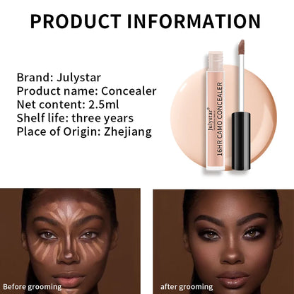 Julystar 6 Color Concealer Waterproof Portable Concealer Speckle Tattoo Cover Up Skin Liquid Foundation 16 Hr Lasting Cosmetics