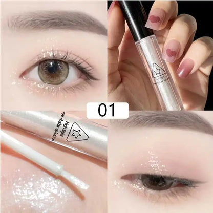 Liquid Glitter Eyeliner Eyeshadow Shiny Metallic Eyeliner Pen Diamond Shimmer Waterproof Eye Beauty Party Women Makeup Wholesale