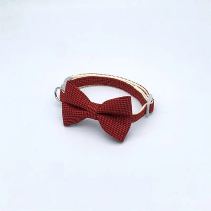 Adjustable Cat Collar with Bow Tie