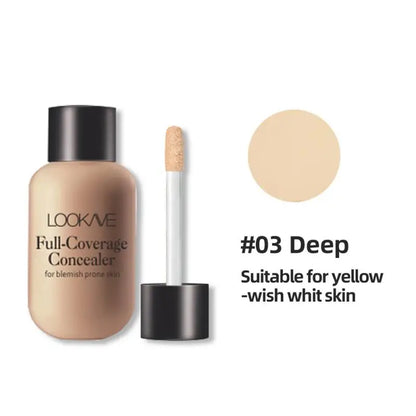 Face Foundation Makeup Base Cream Mineral Full Coverage Concealer No Cracking No Drying Waterproof Face Corrector